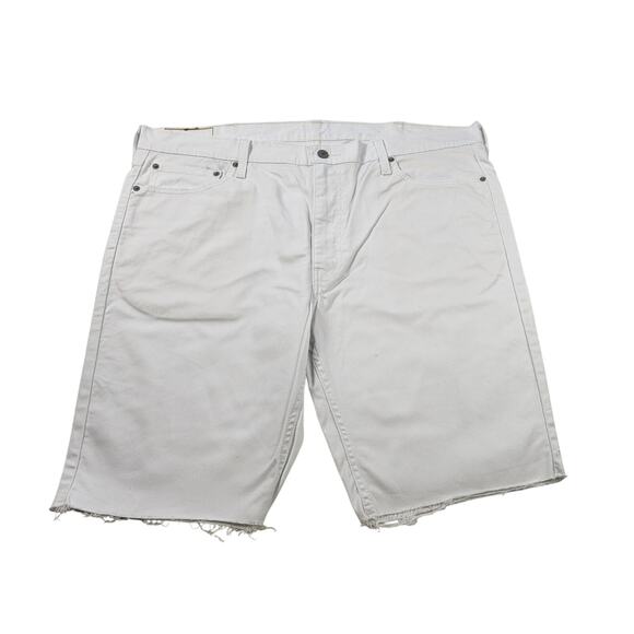Levis 511 size 42 white raw hem dad shorts slim fit EUC undyed summer 90s y2k - Picture 3 of 10